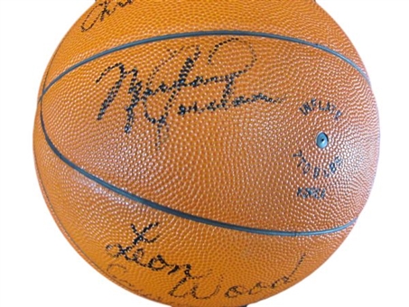 1984 Olympics Team USA Signed Basketball featuring Michael Jordan and Patrick Ewing(16 Signatures)